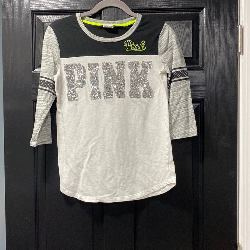Woman’s size XS. Victoria secrets PINK sequin shirt.